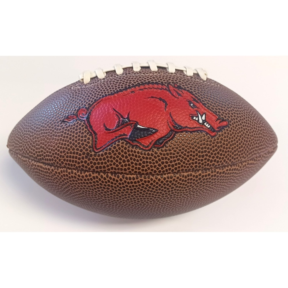 Arkansas Razorbacks Junior Football Rawlings Pebble Rubber Souvenir Ball NCAA